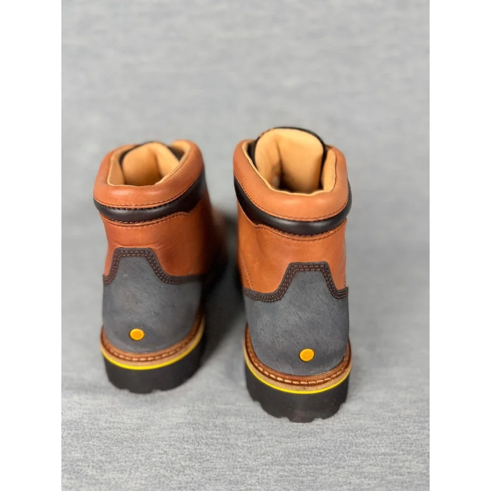 Samuel Hubbard Mt Tam Hiking Boots Mens 7 Brown Saddle Bag Tan Leather Comfort